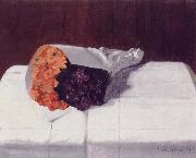 Felix Vallotton, Still life with Bouquet of Marigolds and Violets